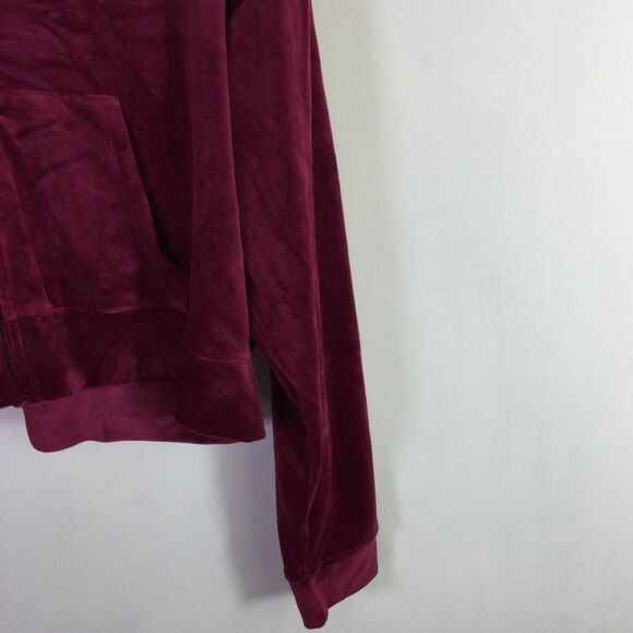 Marvel Black Panther Wakanda Forever Velvet Full Zip Crop Hoddie Berry Red XXL - Picture 4 of 12